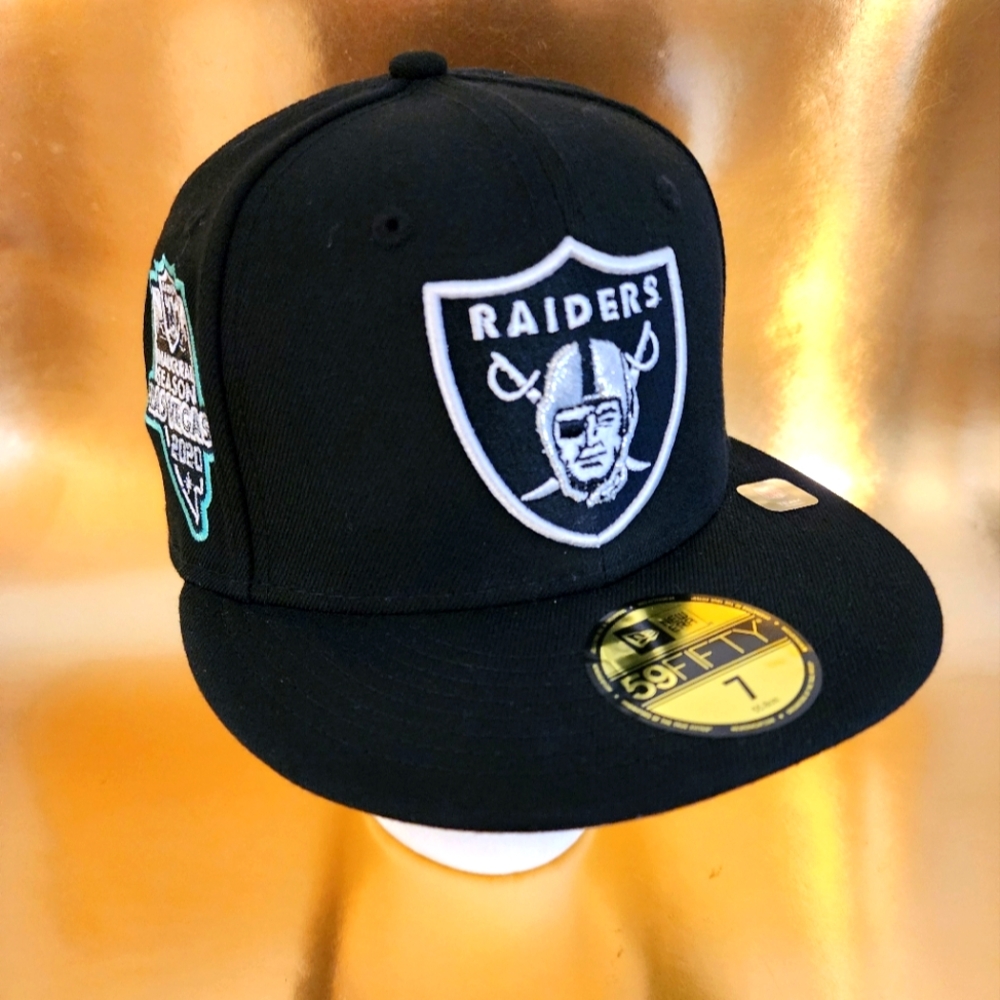 Las Vegas Raiders New Era Size 7 NFL Inaugural Season 2020 Patch Fitted Hat